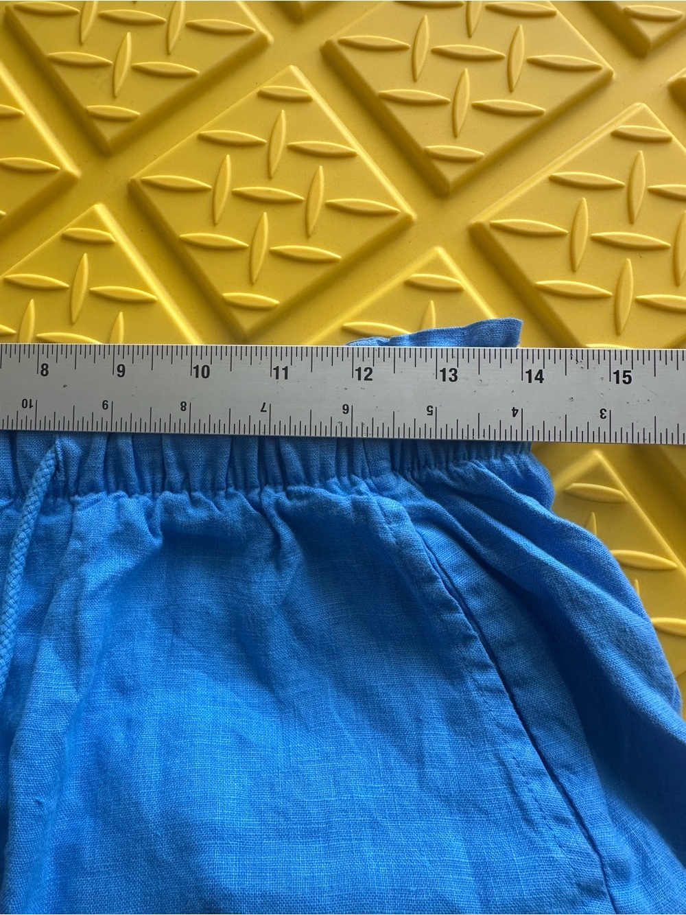 Left On Friday Getaway women’s linen Shorts blue Small - Picture 15 of 15